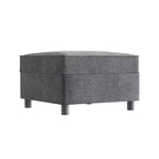 Divano Sezionale Modulare, Modulo Centrale con Contenitore, Schienale Regolabile in 11 Posizioni, Grigio 79P x 66L x 84A cm
