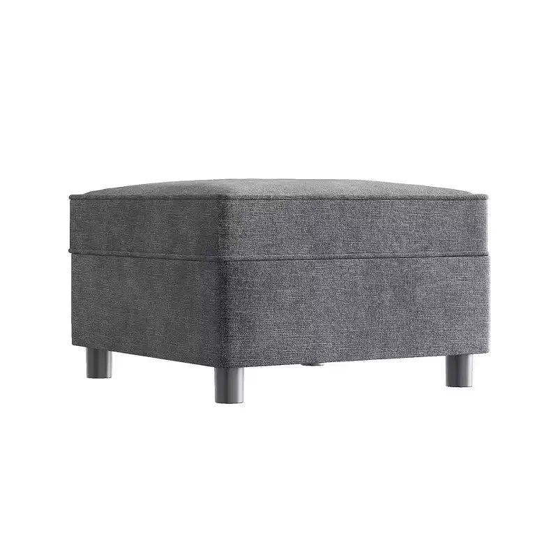 Divano Sezionale Modulare, Modulo Centrale con Contenitore, Schienale Regolabile in 11 Posizioni, Grigio 79P x 66L x 84A cm
