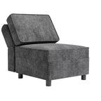 Divano Sezionale Modulare, Modulo Centrale con Contenitore, Schienale Regolabile in 11 Posizioni, Grigio 79P x 66L x 84A cm