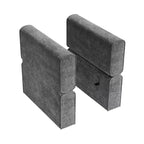 Modular Sectional Sofa Middle Module with Storage Space 11 Angles Adjustable Backrest Grey 31 D x 26 W x 33 H