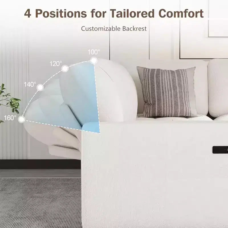 Divano componibile a L Dyonery con funzione letto, divano estraibile a 5 posti in ciniglia con USB e chaise longue contenitore