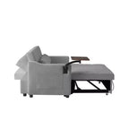 Divano letto, divani futon per soggiorno con tasca laterale, schienale regolabile, tessuto in velluto, divano letto estraibile, piccolo divano a due posti, divano letto componibile