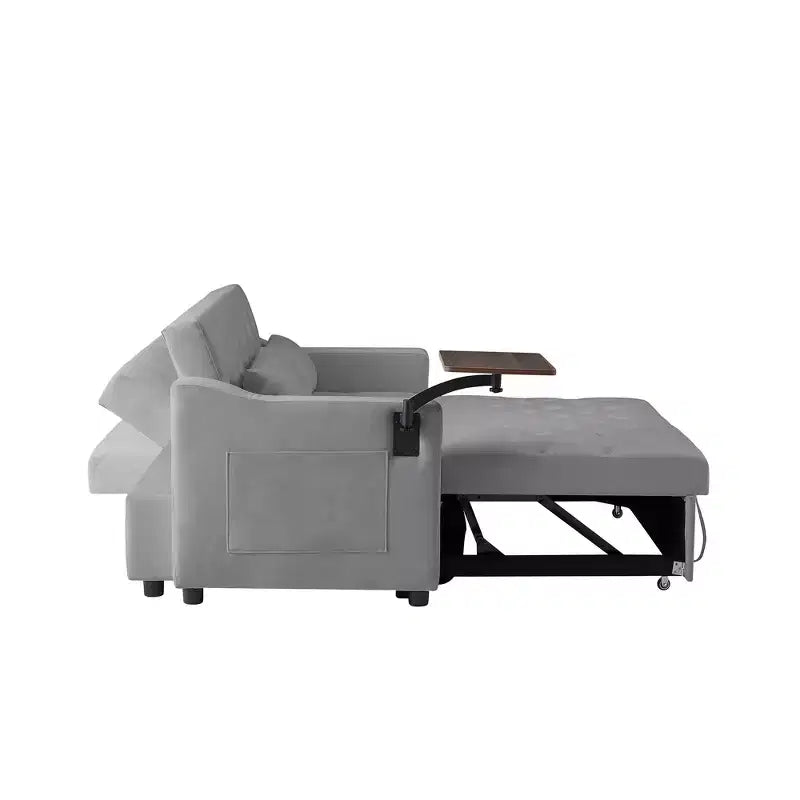 Divano letto, divani futon per soggiorno con tasca laterale, schienale regolabile, tessuto in velluto, divano letto estraibile, piccolo divano a due posti, divano letto componibile