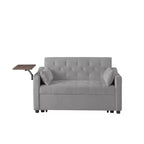 Divano letto, divani futon per soggiorno con tasca laterale, schienale regolabile, tessuto in velluto, divano letto estraibile, piccolo divano a due posti, divano letto componibile