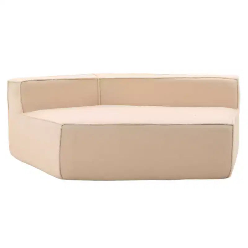 Divano Sezionale Modulare Whisen 132 in Tessuto Peluche Oversize, Divano Moderno Completamente in Schiuma con Sei Cuscini