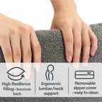 Divano Sezionale Modulare Whisen 132 in Tessuto Peluche Oversize, Divano Moderno Completamente in Schiuma con Sei Cuscini