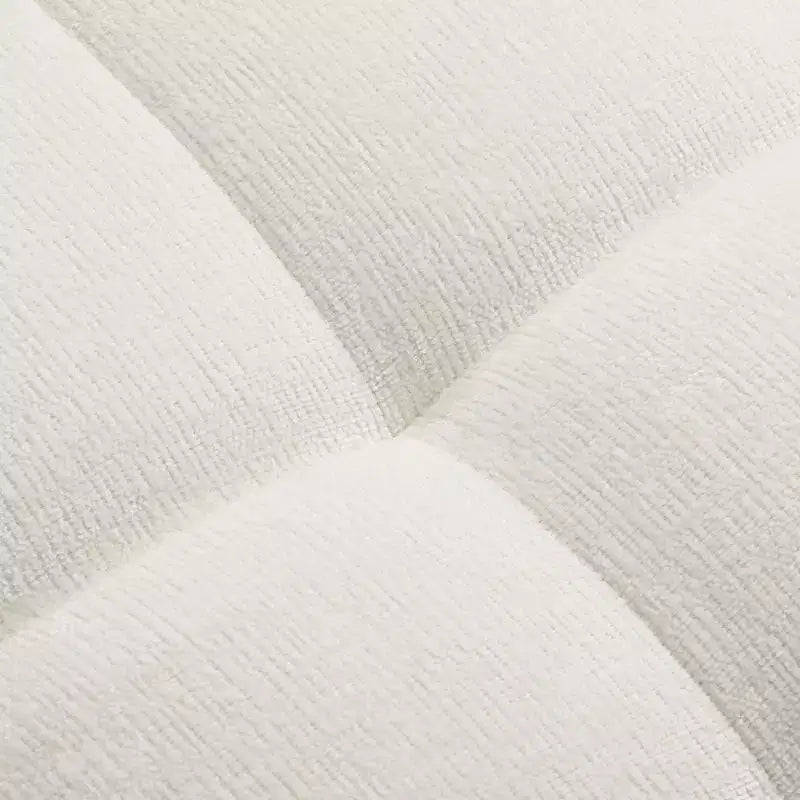 Divano Sezionale Moderno a L Whisen 119'', Divano Curvo Minimalista con Braccioli, Orientamento a Destra, Design Trapuntato, Nessun Montaggio Richiesto