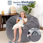 Poltrona Sacco Trasformabile COZONY, Letto e Divano 2 in 1 in Velluto a Coste con Rivestimento Rimovibile