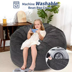 Poltrona Sacco Trasformabile COZONY, Letto e Divano 2 in 1 in Velluto a Coste con Rivestimento Rimovibile