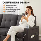 Divano Letto Angolare Trasformabile a L con Divano Estraibile, Chaise Longue Reversibile con Contenitore, Doppio Bracciolo con Contenitore Nascosto, Portabicchieri, Moderno in Morbido Velluto a Coste