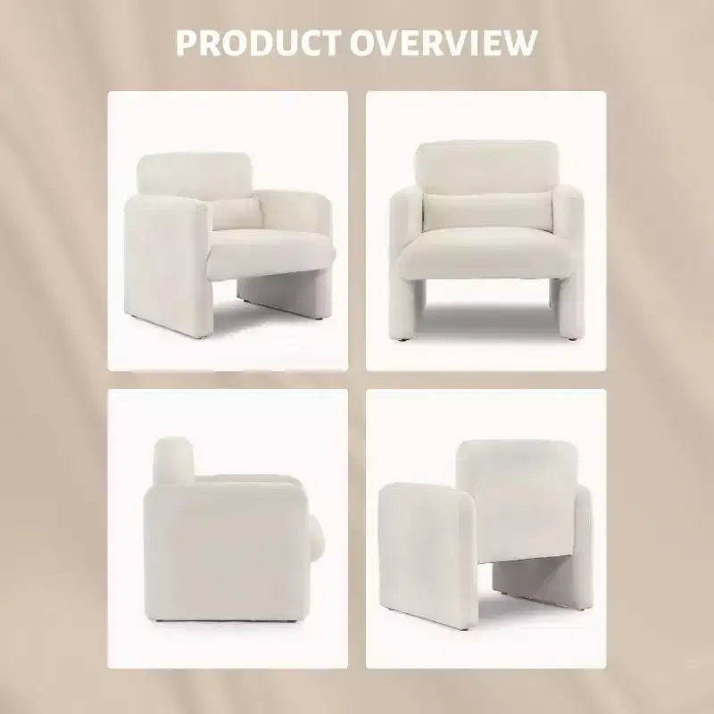 Poltrona con braccioli, poltrona da soggiorno moderna in tessuto ciniglia, poltrona imbottita, poltrona singola per camera da letto, ufficio, appartamento