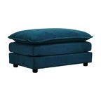 Divano sezionale a L modulare MAYEERTY con combinazione libera e pouf reversibile, oversize, per soggiorno, blu