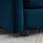 Divano sezionale a L modulare MAYEERTY con combinazione libera e pouf reversibile, oversize, per soggiorno, blu