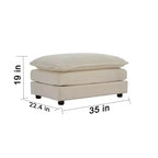 MAYEERTY Divano a U Comfort con Chaise Reversibile Divano Sezionale Grande a U Modulare con Ottomana per Soggiorno Beige