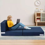 Divano Letto Pieghevole, Divano Letto Pieghevole con Cuscino, Sedia Letto Trasformabile Pieghevole, Materasso per Divano Futon con Schiuma di Memoria e Copertura Lavabile