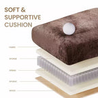 Divano componibile a U Ora Maison 118, 4 posti modulari con 2 pouf e tavolino laterale pieghevole