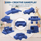 Divano gioco modulare da 13 pezzi - Set divano convertibile per bambini con fodere morbide lavabili - Poltrona da pavimento in schiuma per sala giochi, soggiorno o camera da letto