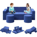 13-Piece Modular Play Couch - Convertible Toddler Sofa Set with Washable Soft Covers - Foam Floor Chair for Playroom, Living Room, or Bedroom
