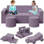 Divano gioco modulare da 13 pezzi - Set divano convertibile per bambini con fodere morbide lavabili - Poltrona da pavimento in schiuma per sala giochi, soggiorno o camera da letto