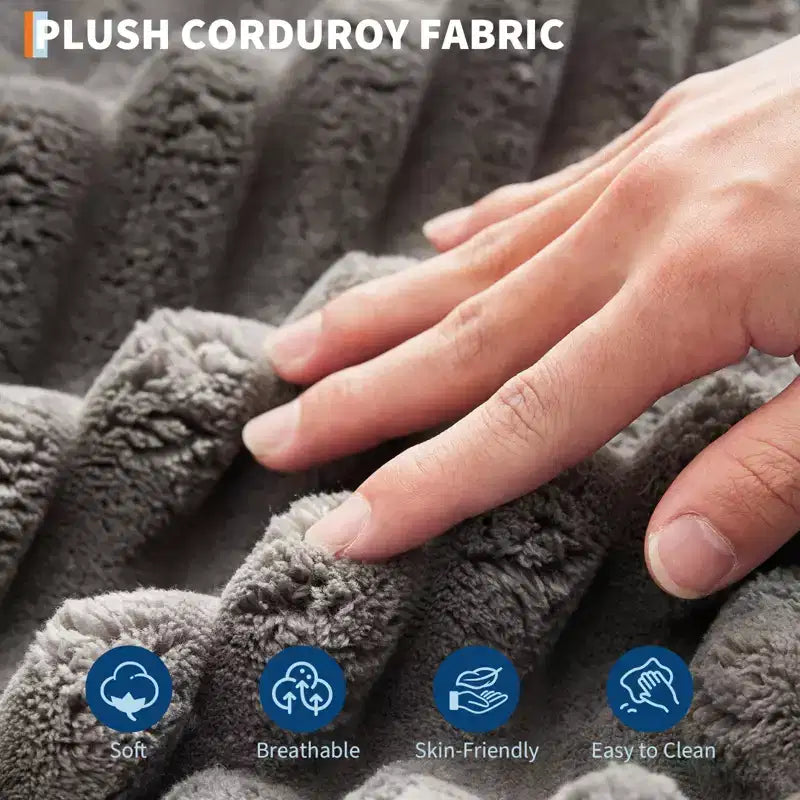 COZONY Chaise longue in velluto a coste oversize da 60", divano da lettura a seduta profonda con portabicchieri e cuscini decorativi per soggiorno o camera da letto
