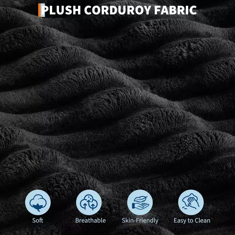 COZONY Chaise longue in velluto a coste oversize da 60", divano da lettura a seduta profonda con portabicchieri e cuscini decorativi per soggiorno o camera da letto