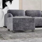 Modulo contenitore in ciniglia da 67 cm per divano componibile, pouf quadrato modulare per divano letto componibile, per divano da soggiorno grigio scuro, grigio