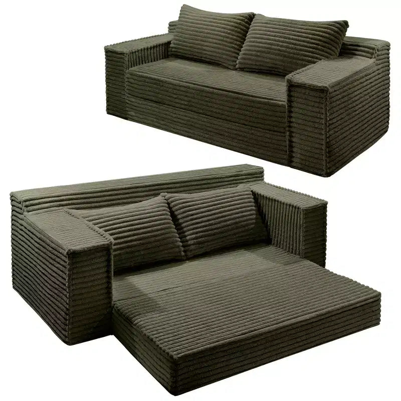 Divano letto convertibile 75, divano letto senza struttura con 2 cuscini, divano estraibile pieghevole, divano letto a due posti, futon per soggiorno, nessun montaggio
