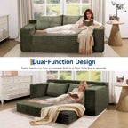 Divano letto convertibile 75, divano letto senza struttura con 2 cuscini, divano estraibile pieghevole, divano letto a due posti, futon per soggiorno, nessun montaggio