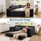 Divano letto convertibile 75, divano letto senza struttura con 2 cuscini, divano estraibile pieghevole, divano letto a due posti, futon per soggiorno, nessun montaggio