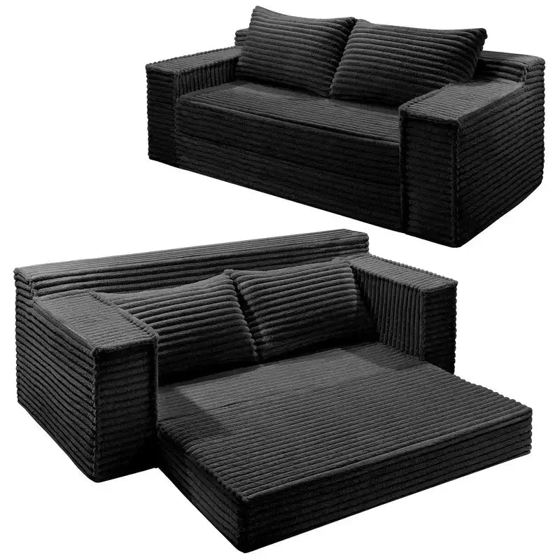 Divano letto convertibile 75, divano letto senza struttura con 2 cuscini, divano estraibile pieghevole, divano letto a due posti, futon per soggiorno, nessun montaggio