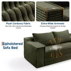 Divano letto convertibile 75, divano letto senza struttura con 2 cuscini, divano estraibile pieghevole, divano letto a due posti, futon per soggiorno, nessun montaggio