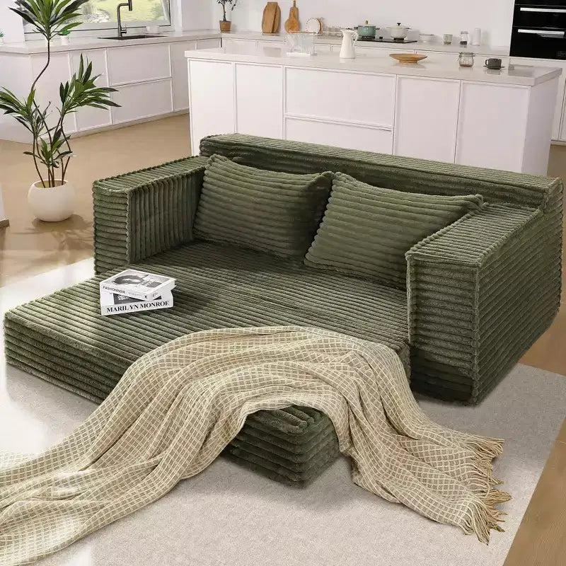 Divano letto convertibile 75, divano letto senza struttura con 2 cuscini, divano estraibile pieghevole, divano letto a due posti, futon per soggiorno, nessun montaggio