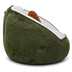 Poltrona sacco ergonomica Hommpa color verde avocado con pelliccia sintetica e memory foam - Regalo perfetto per adulti