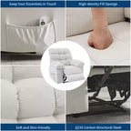 Poltrona Reclinabile Massaggiante e Riscaldante per Adulti, Divano Singolo Manuale Oversize Imbottito da 150°, Seduta Extra Larga e Morbida, per Salotto e Home Theater