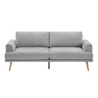 Divano a 3 Posti da Soggiorno 79.9 con Gambe in Legno di Gomma, Divano/Poltrona per Casa/Appartamento, Grigio - ModernLuxe