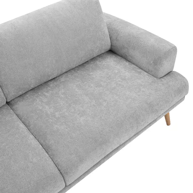 Divano a 3 Posti da Soggiorno 79.9 con Gambe in Legno di Gomma, Divano/Poltrona per Casa/Appartamento, Grigio - ModernLuxe