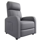 Comfortable Support Single Recliner Armchair  Adjustable Backrest & Footrest  Linen-Look Upholstery  Ideal for Living Room & Bedroom