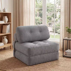 Divano Letto Pieghevole Costway, Poltrona Letto Convertibile con Schienale a Cuscino, Rivestimento in Velluto a Coste Beige/Nero/Grigio/Blu Scuro/Rosa