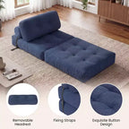 Divano Letto Pieghevole Costway, Poltrona Letto Convertibile con Schienale a Cuscino, Rivestimento in Velluto a Coste Beige/Nero/Grigio/Blu Scuro/Rosa