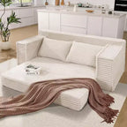 Divano Letto Loveseat da 75 Pollici, Divano Letto Futon Convertibile con 2 Cuscini, Divano Estraibile Senza Telaio per Soggiorno Camera da Letto, Nessun Montaggio
