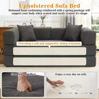 Dyonery 78.8 Divano Letto Convertibile 5-in-1 - Futon Modulare Pieghevole in Velluto a Coste con 2 Cuscini Nessun Montaggio per Soggiorno Camera da Letto