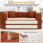 Dyonery 78.8 Divano Letto Convertibile 5-in-1 - Futon Modulare Pieghevole in Velluto a Coste con 2 Cuscini Nessun Montaggio per Soggiorno Camera da Letto