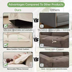 Comodo divano componibile a L, divano nuvola oversize con pouf convertibile per soggiorno