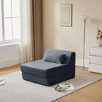 MAYEERTY Poltrona Letto Trasformabile 2 in 1 in Tessuto Lana Alpaca, Salvaspazio, per Piccoli Spazi, Soggiorno, Dormitorio, Appartamento