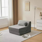 MAYEERTY Poltrona Letto Trasformabile 2 in 1 in Tessuto Lana Alpaca, Salvaspazio, per Piccoli Spazi, Soggiorno, Dormitorio, Appartamento