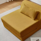 MAYEERTY Poltrona Letto Trasformabile 2 in 1 in Tessuto Lana Alpaca, Salvaspazio, per Piccoli Spazi, Soggiorno, Dormitorio, Appartamento