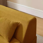 MAYEERTY Poltrona Letto Trasformabile 2 in 1 in Tessuto Lana Alpaca, Salvaspazio, per Piccoli Spazi, Soggiorno, Dormitorio, Appartamento