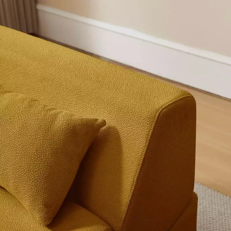 MAYEERTY Poltrona Letto Trasformabile 2 in 1 in Tessuto Lana Alpaca, Salvaspazio, per Piccoli Spazi, Soggiorno, Dormitorio, Appartamento