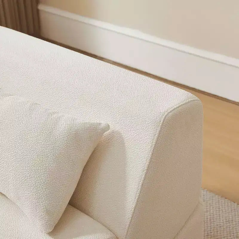MAYEERTY Poltrona Letto Trasformabile 2 in 1 in Tessuto Lana Alpaca, Salvaspazio, per Piccoli Spazi, Soggiorno, Dormitorio, Appartamento