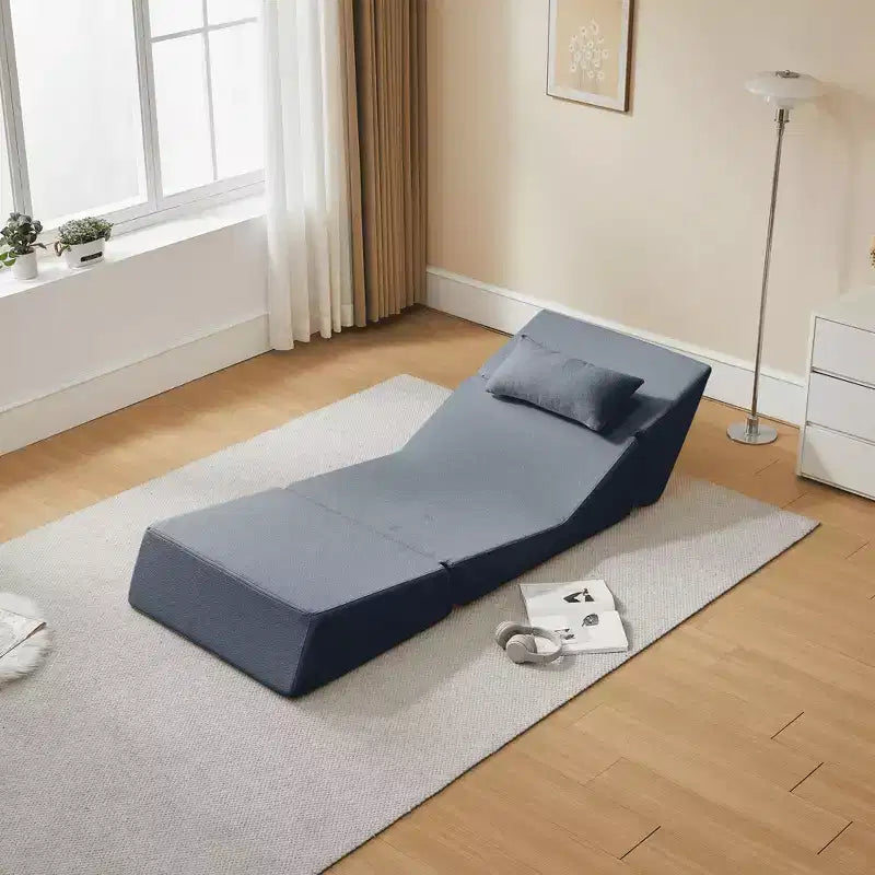 MAYEERTY Poltrona Letto Trasformabile 2 in 1 in Tessuto Lana Alpaca, Salvaspazio, per Piccoli Spazi, Soggiorno, Dormitorio, Appartamento